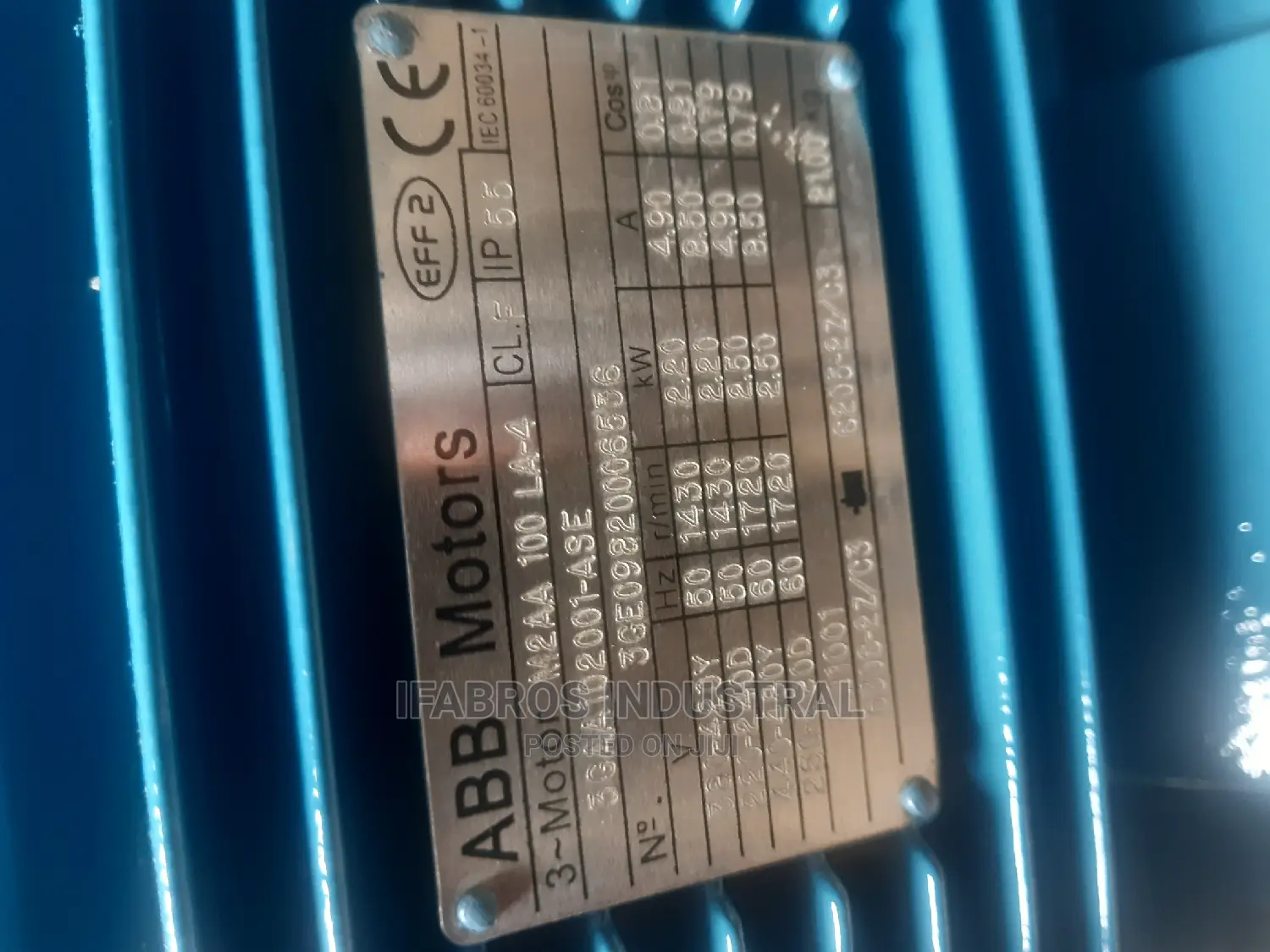3HP ABB MOTOR,1430rpm Speed.