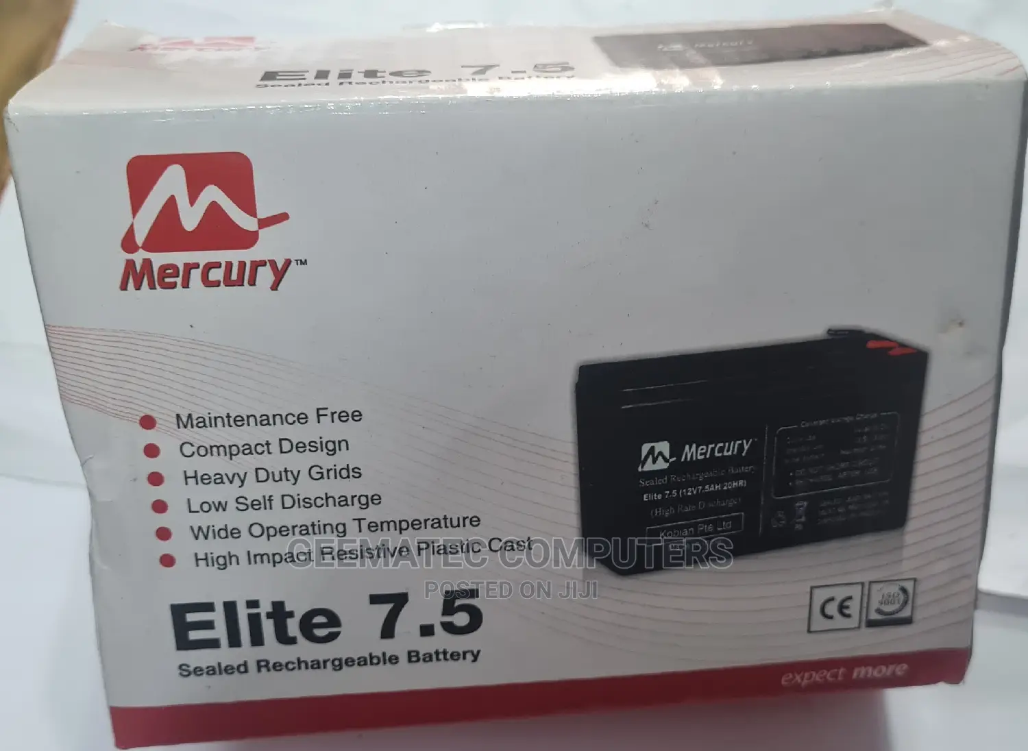 Mercury Ups Battery 7.5ah
