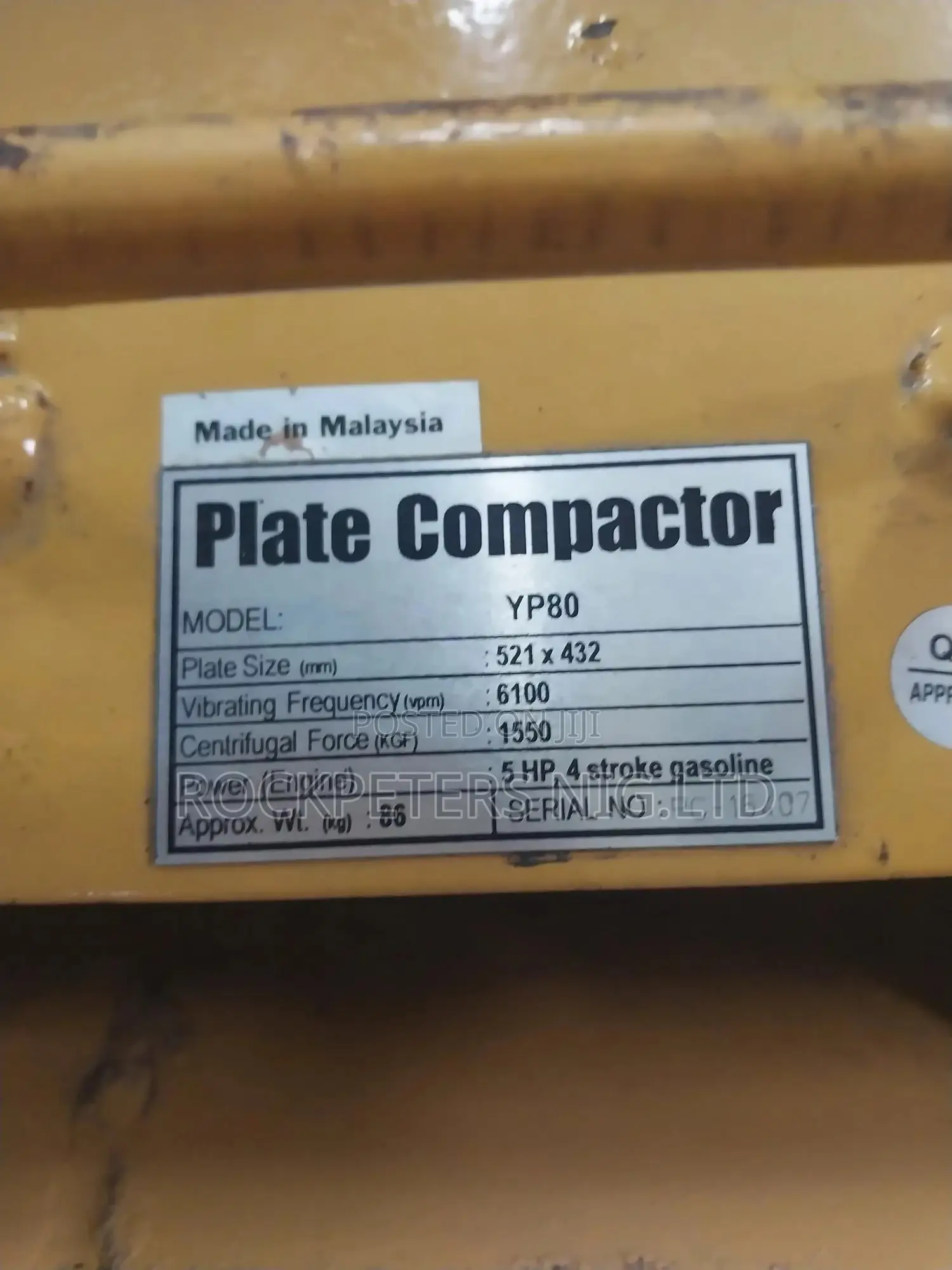 Plate Compactor Yp80