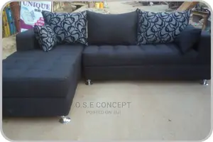 Portable L- Shaped Fabric Sofa With 2 Years Warranty