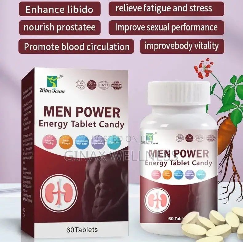 Men Power Energy Tablet Candy With Tongkat Ali and Maca