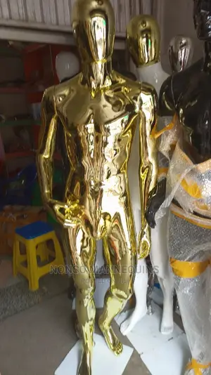Full Male Gold Chrome Display Mannequin