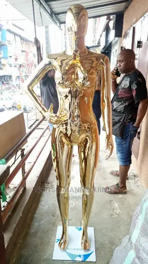 Size 10 Gold Chrome Female Display Faceless Mannequin