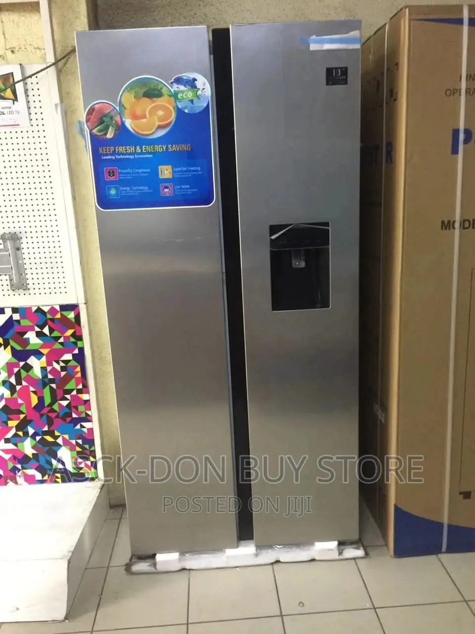 Polystar Side by Side Refrigerator With Water Dispenser