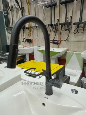 Black Sponge Dish With Mixer Tap