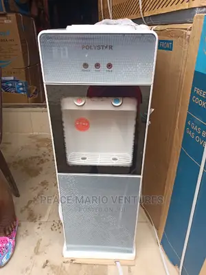 Polystar Water Dispenser With Child Lock and Mini Freezer.