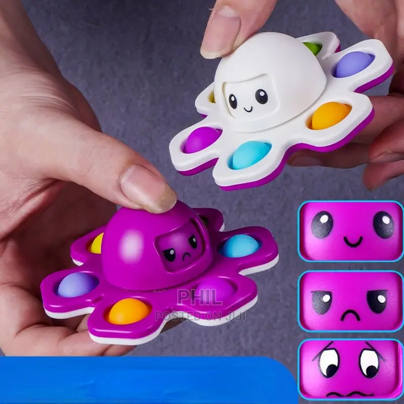 Fidget Toys Stress Relief Silicone Interactive Flip Octopus