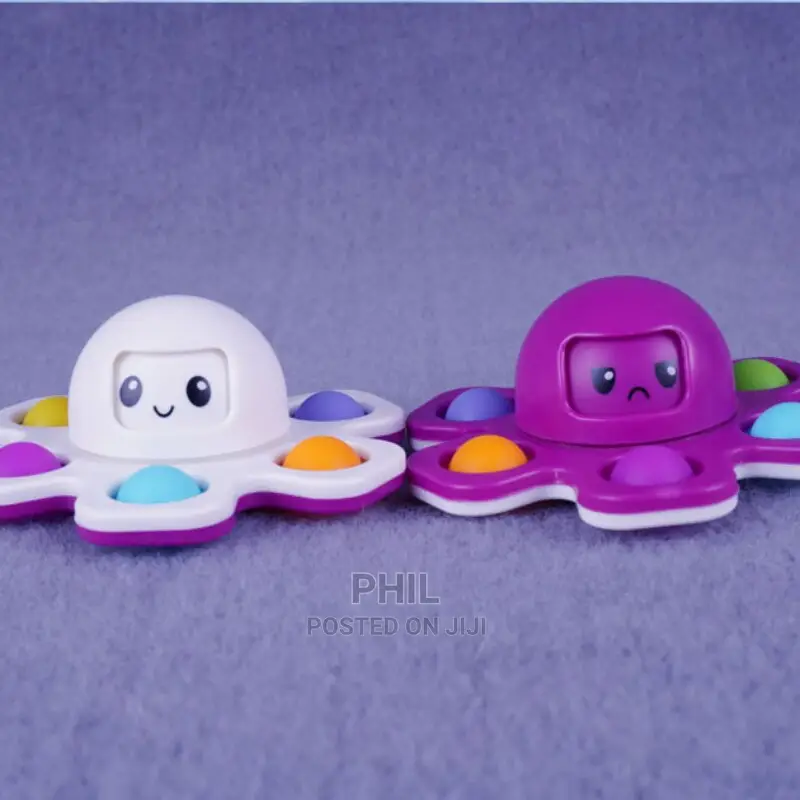 Fidget Toys Stress Relief Silicone Interactive Flip Octopus