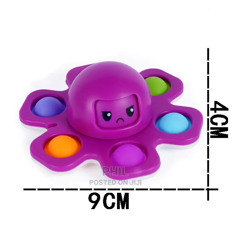 Fidget Toys Stress Relief Silicone Interactive Flip Octopus