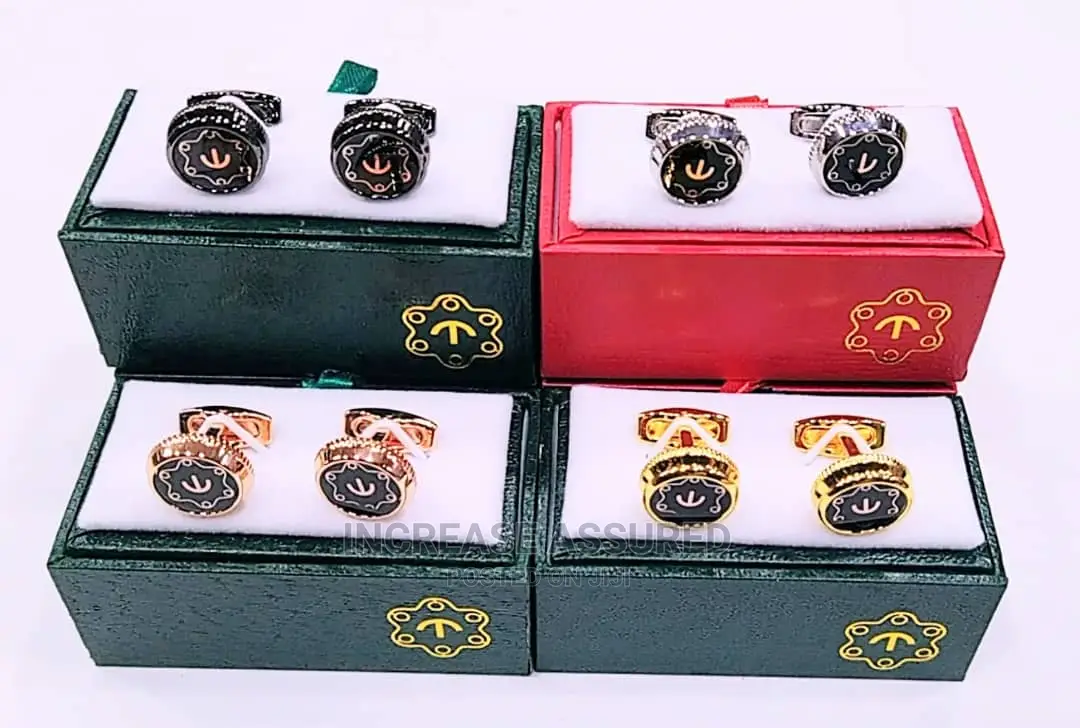 Pure Gold/Silver Stone Made Cufflinks