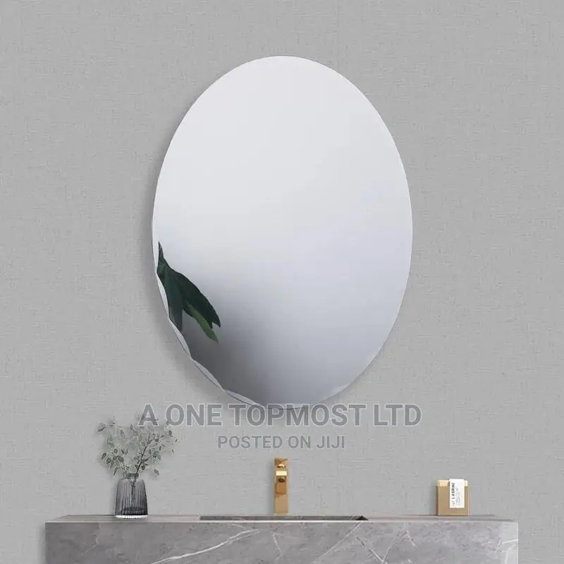 Oval Design Plain Mirror 60 By 45cm