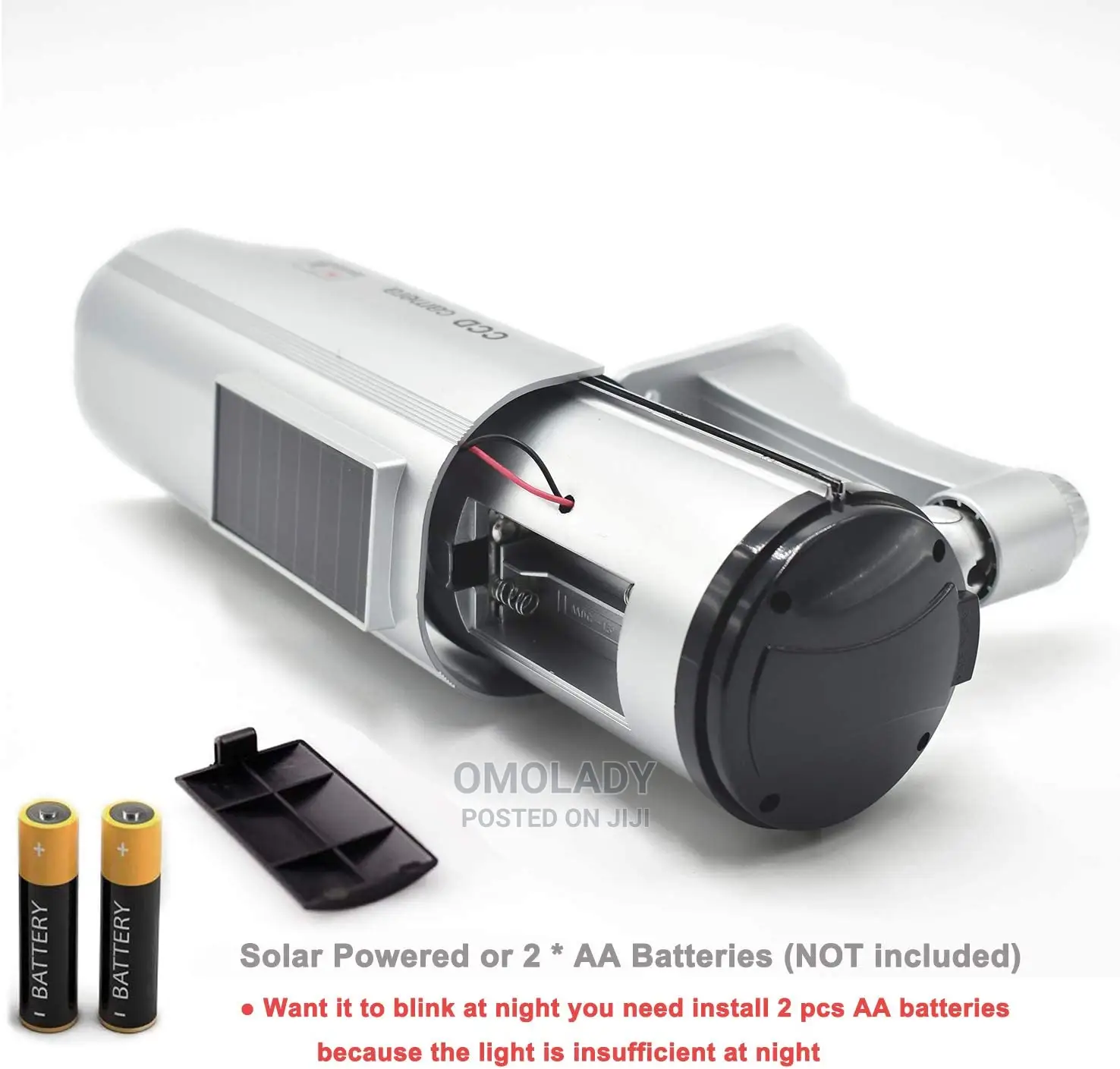 Dummy Cctv Camera With Flashing Led Light - Silver