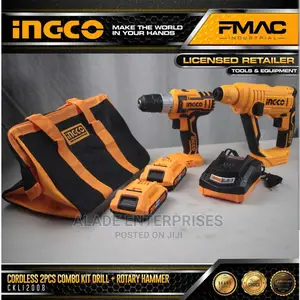 Lithium-ion Cordless 2 Pcs Combo Kit Rotary Hammer And Drill