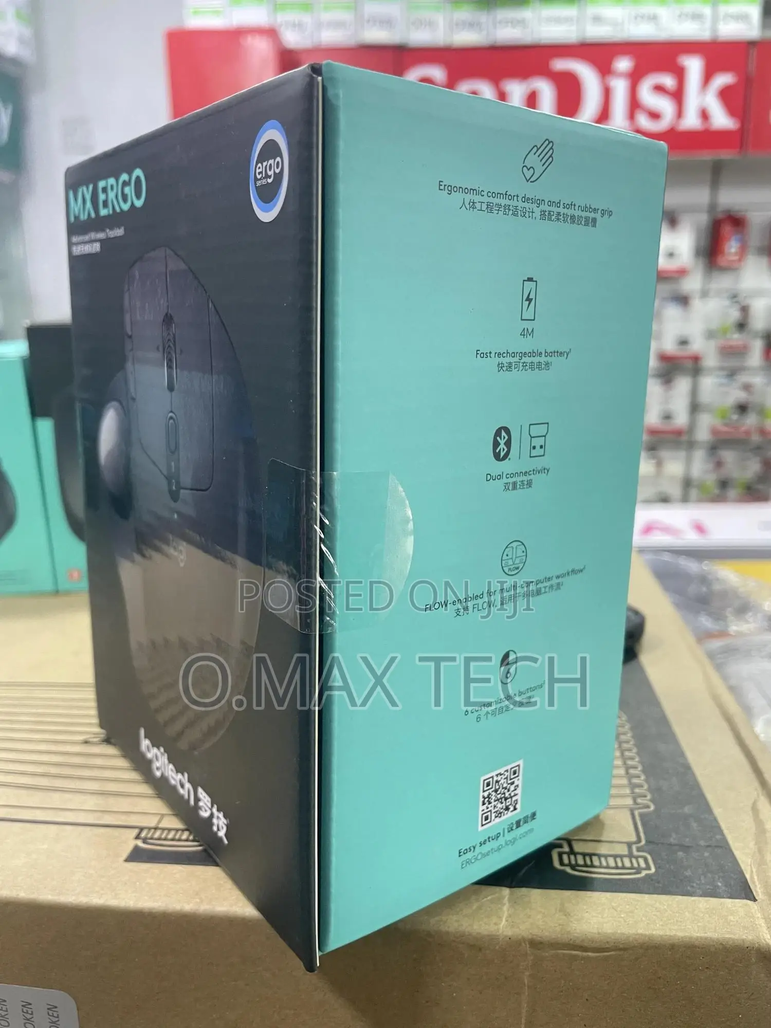 Logitech Mx Ergo Wireless Trackball Mouse