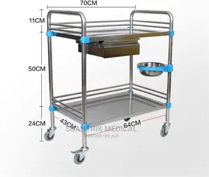 Stainless Steel Medical Trolley for Hospital