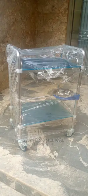 Portable Medical Stainless Steel Instrument Trolley