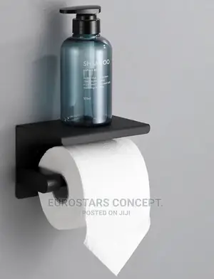 Black Tissue Holder With Space For Keeping Things