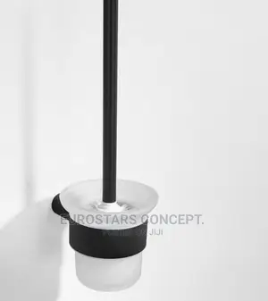 Black Hanging Ceramic Toilet Brush