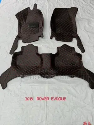 Leather Footmat for Range Rover Evoke Red Tread