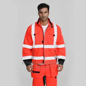 Orange Flame Retardant Fire Proof Fighting Uniform