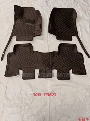 Drafted Leather Footmat for LANDCRUISER Prado Red Tread