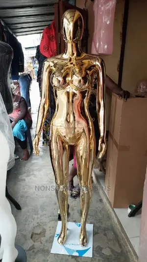 Size 10 Body Female Gold Chrome Display Mannequin