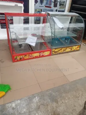 2 Plate Curved Glass Snacks/Food Warmer