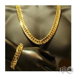 6mm Men's Gold Color Chunky Chain Necklace Hand Chain