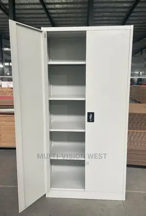 Metal Book Shelf With Glass Doors