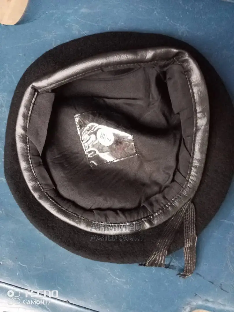 Black Security Beret Cap
