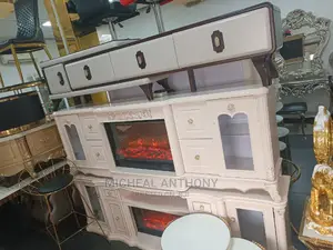 New Design Tv Stand With Fireplate