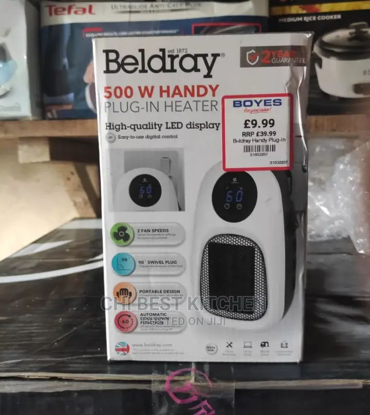 Digital Plug-in Portable Heater With Led