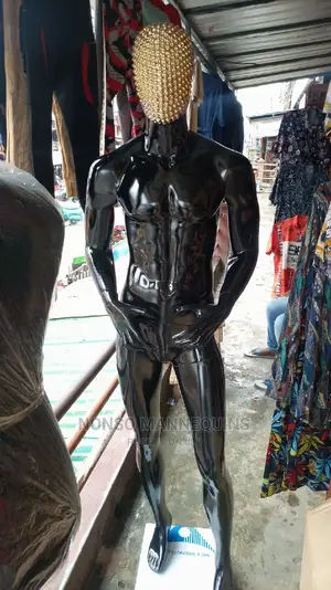 Full Body Male Black Fibre Huge Display Mannequin