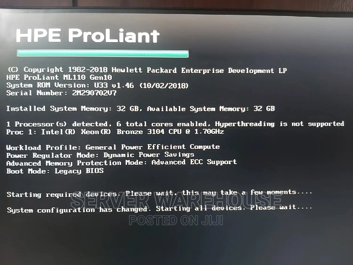 Server HP ProLiant ML 32GB Intel Xeon HDD 1T
