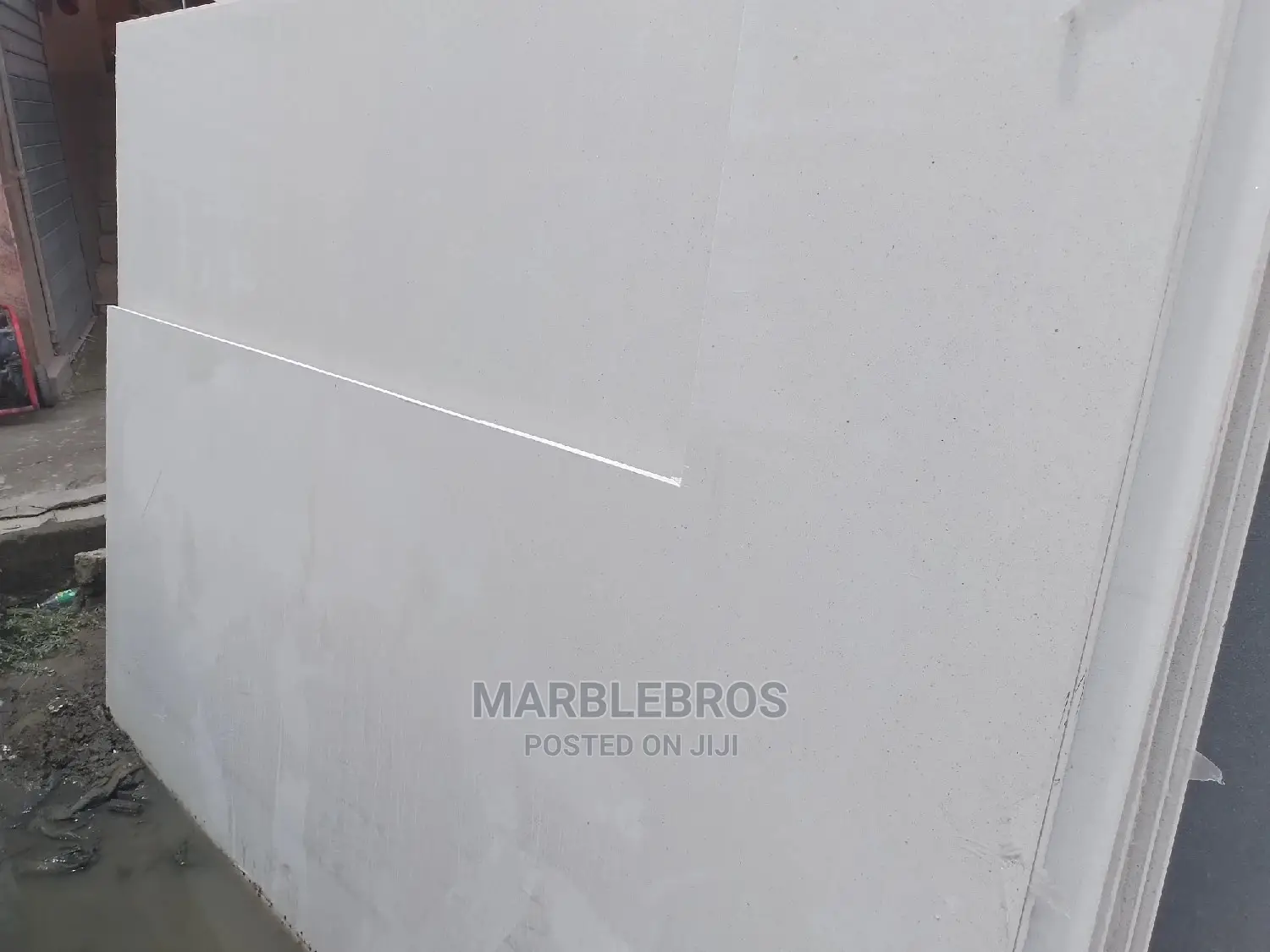 Plain White Marble Slab. Purity