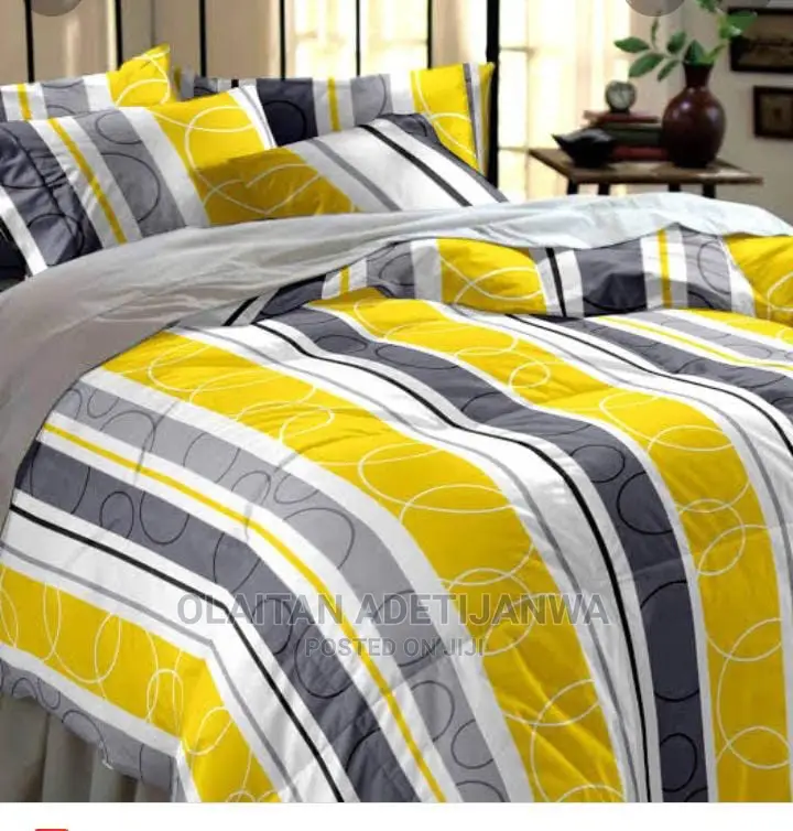 Yellow Stripe Design Bedding Set