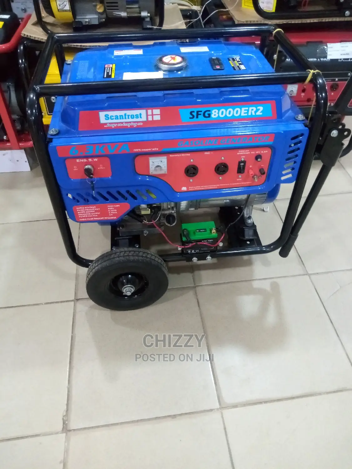 Scanfrost Generator 100%Copper Wire 6.5kva