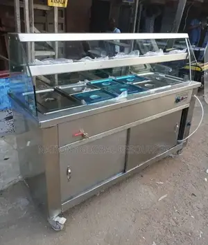 Free Standing 5 Plate Food Dispay Warmer With Cabinet