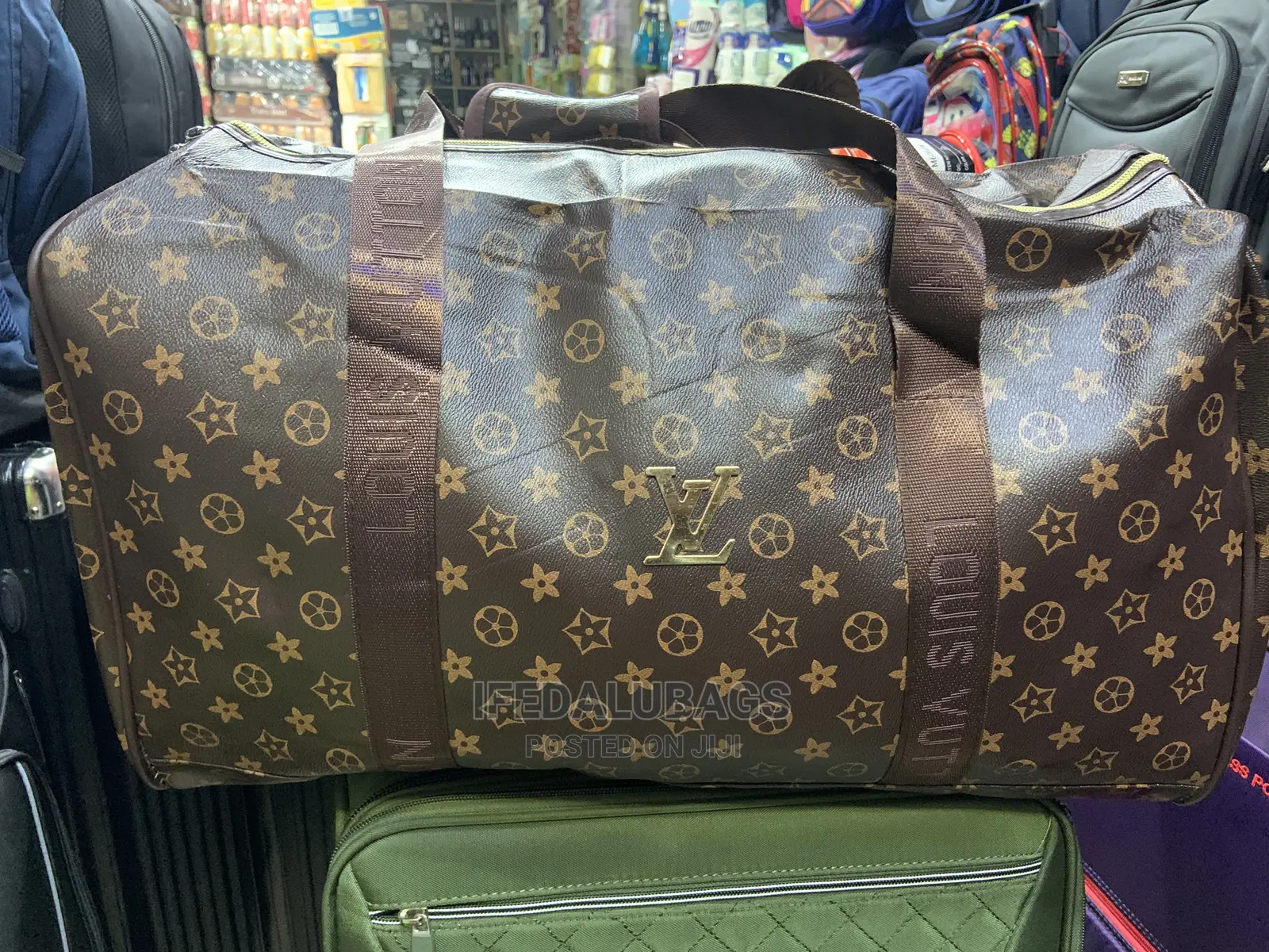 Medium Size Lv Inspired Duffle Traveling Luggage