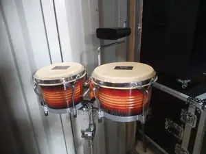 Bongo Conga Drum Set and Stand With Agogo