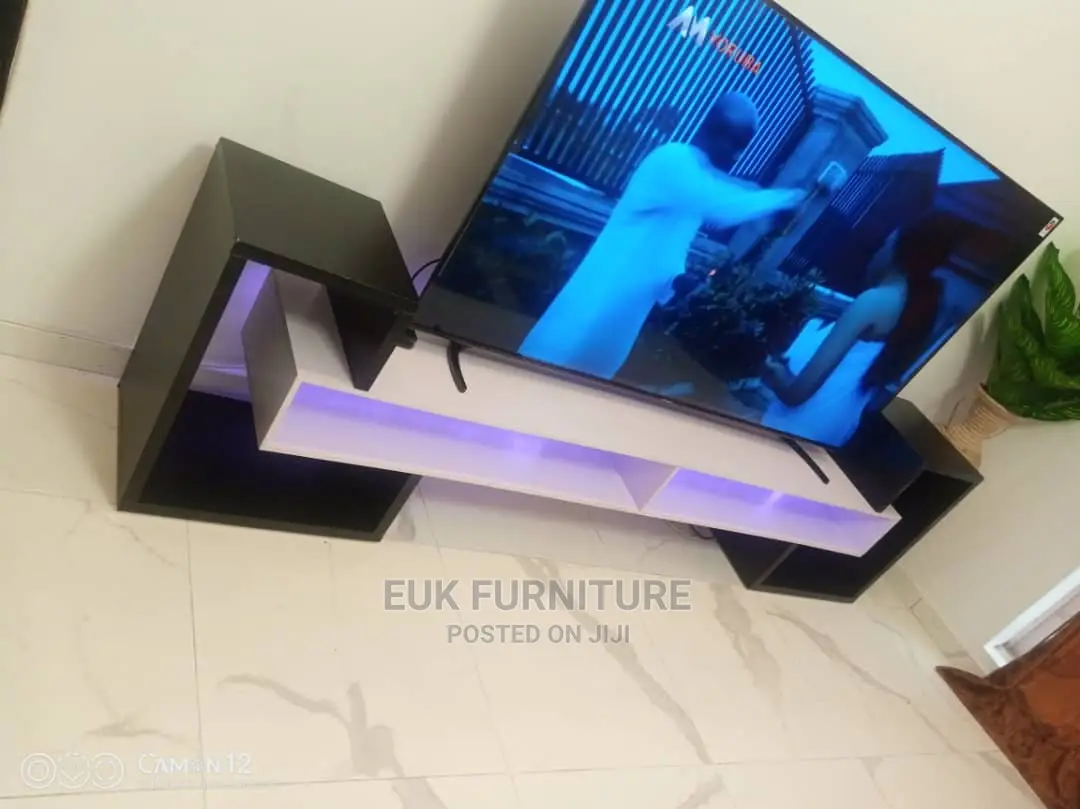 Tv Stand With Light ( Unique Design) Made With HDF