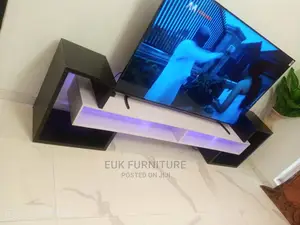 Tv Stand With Light ( Unique Design) Made With HDF