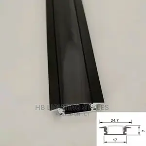 Black U/v/Yw Style Shaped Aluminium Led Profile