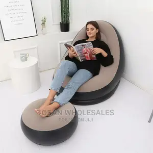 Inflatable Sofa Chair With Stool and Electric Pump