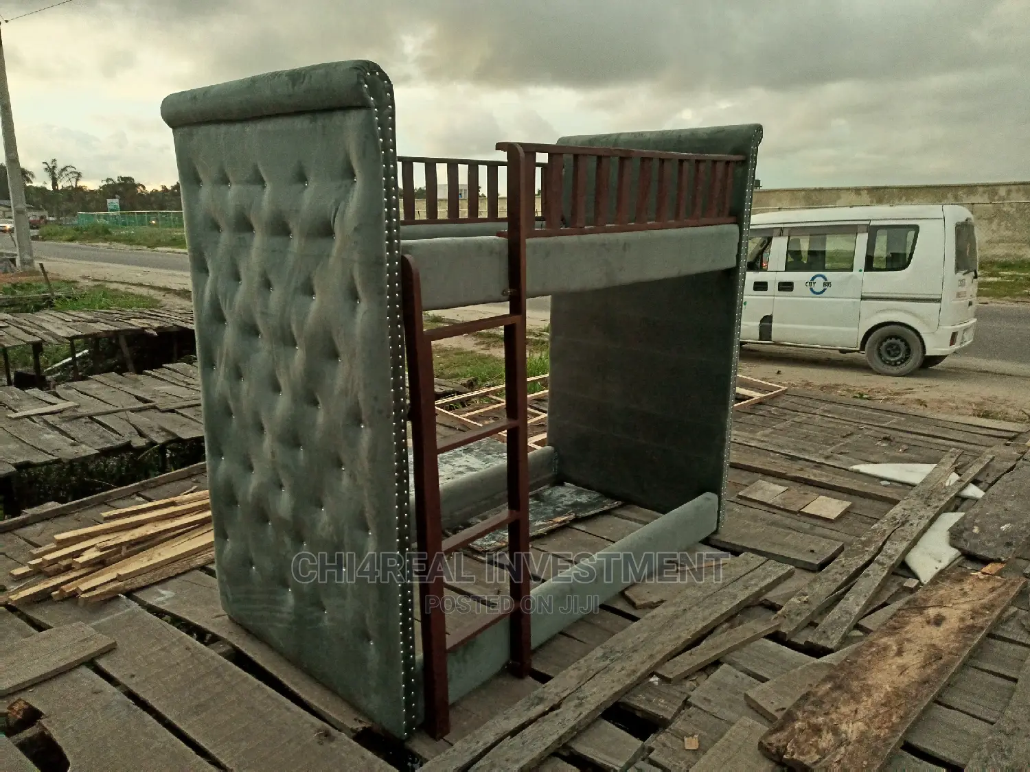 3ft by 6ft Solid Fabric Bunk Bed