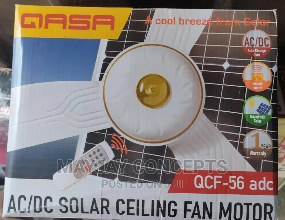 Qasa 56inches Ac/Dc Solar Ceiling Fan for sale - MAYJAY CONCEPTS Price ...