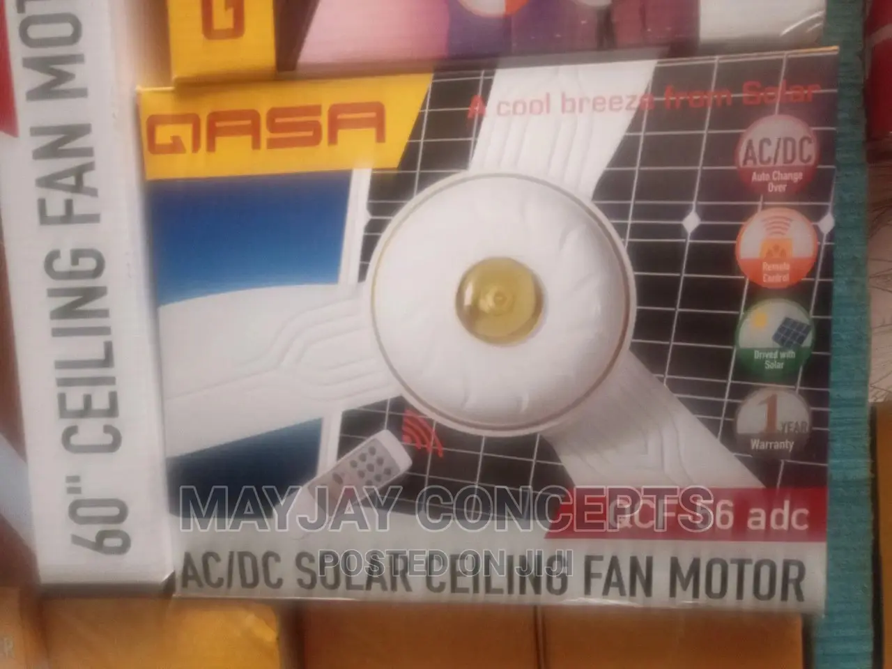 Qasa 56inches Ac/Dc Solar Ceiling Fan for sale - MAYJAY CONCEPTS Price ...