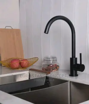 Single Black Kitchen Sink Mixer Tap