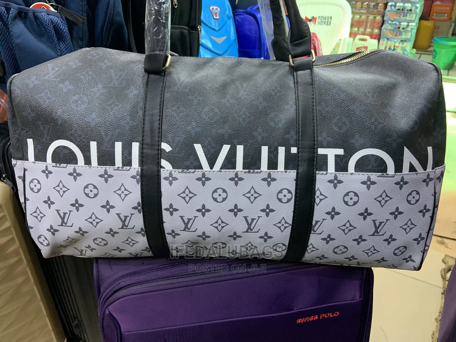 Louis Vuitton Inspired Duffle Bag