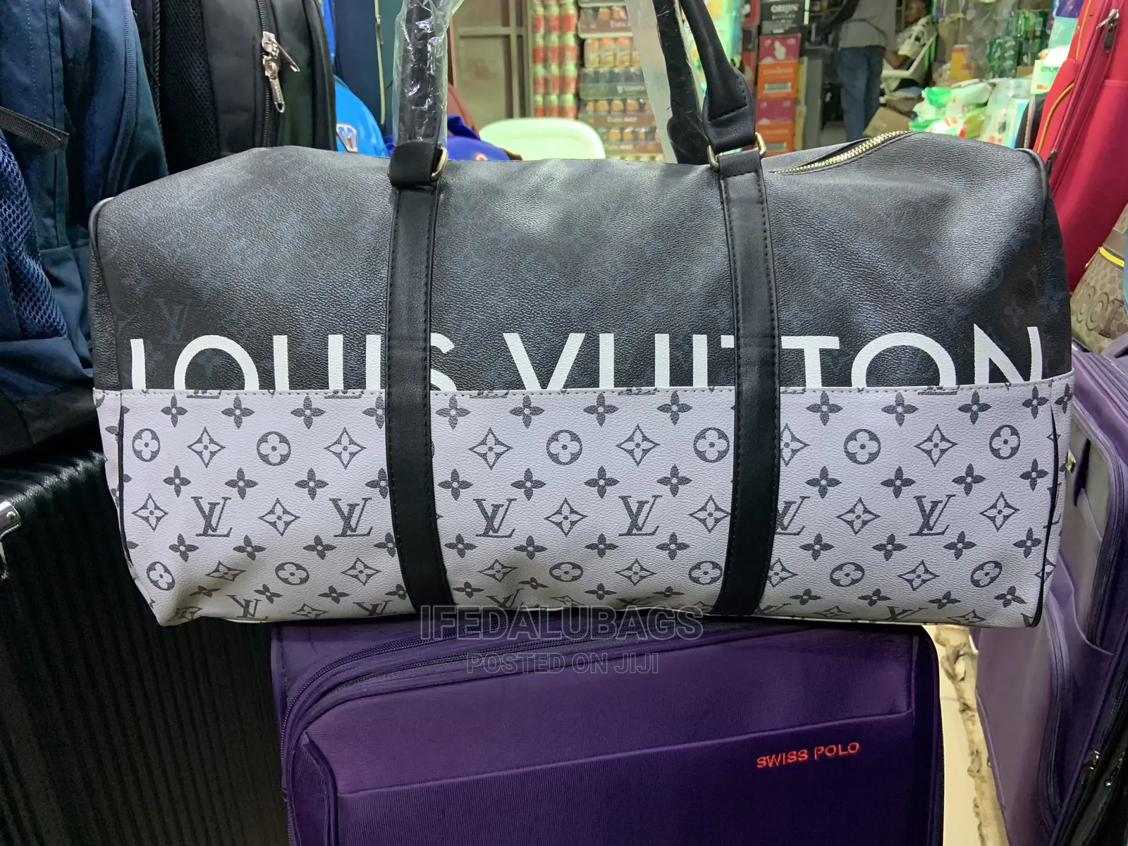 Louis Vuitton Inspired Duffle Bag